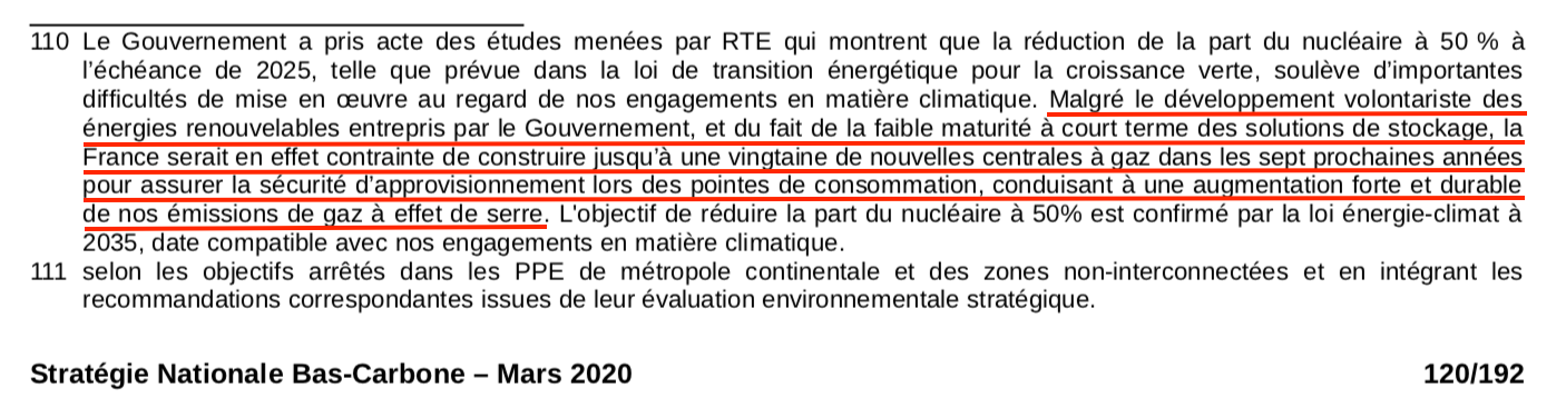 Excerpt from France’s National Low-Carbon Strategy, March 2020